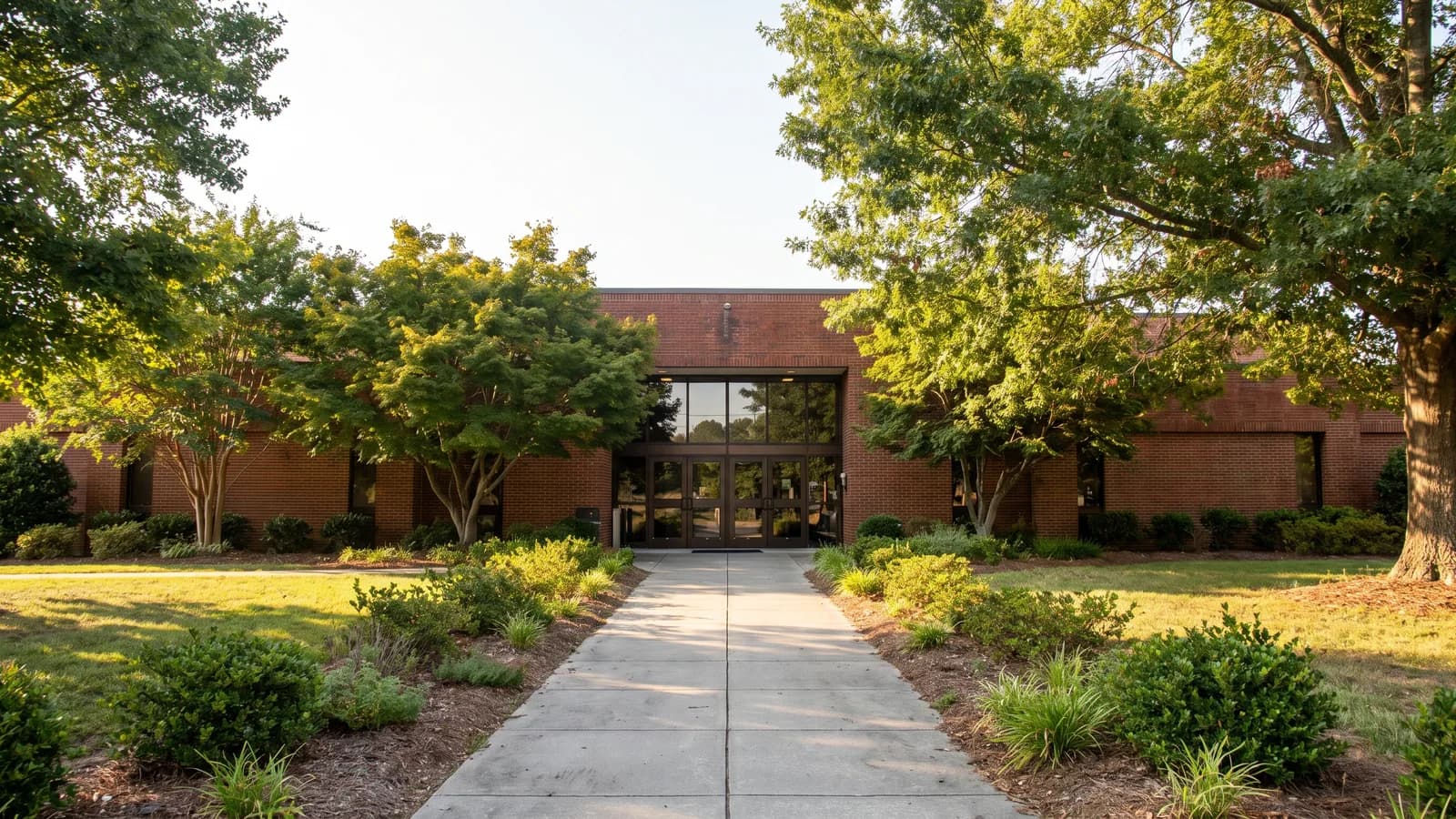 A county government inspections and permits office building in North Carolina