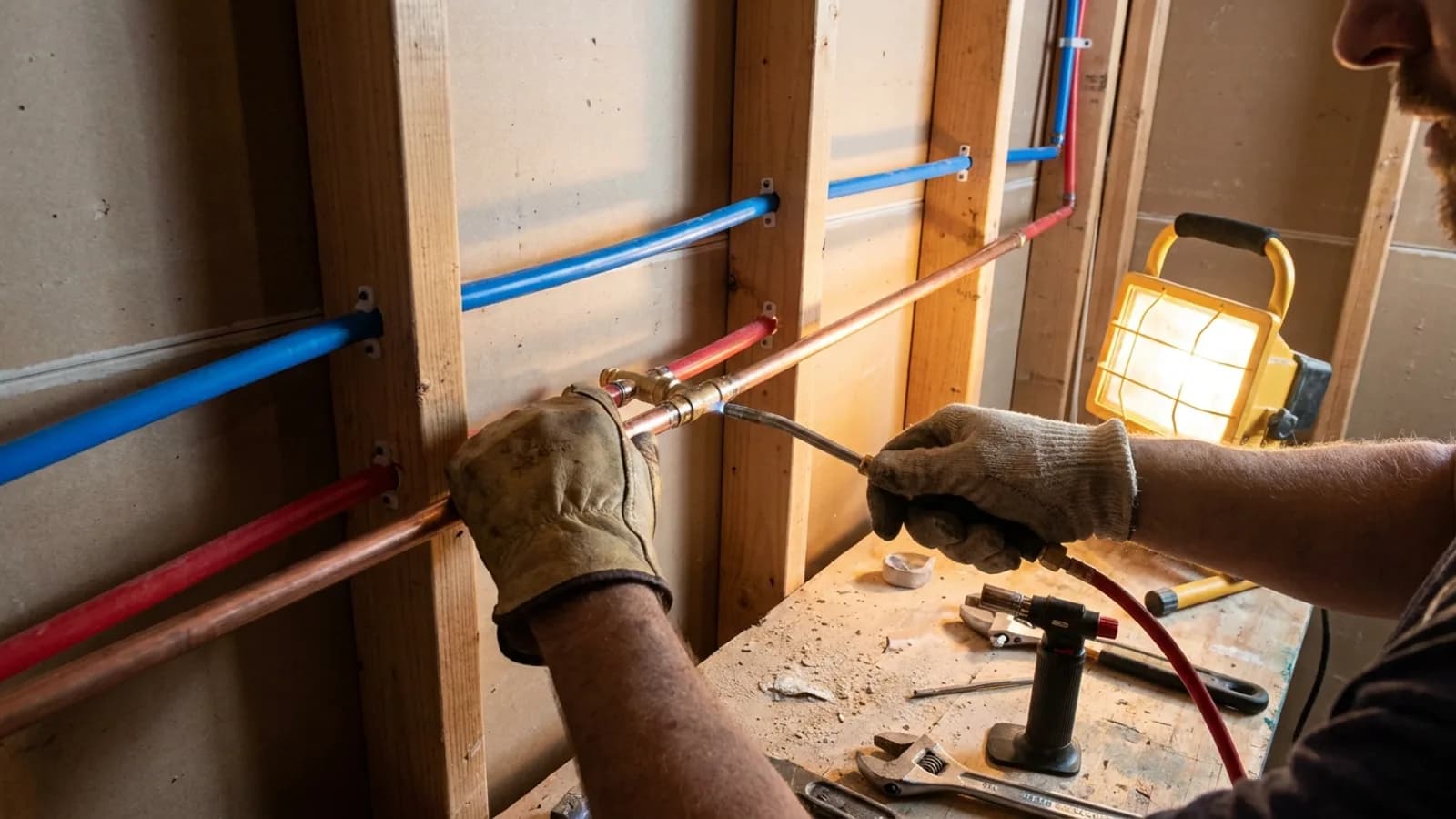 Plumbing fixture or repiping on a residential property