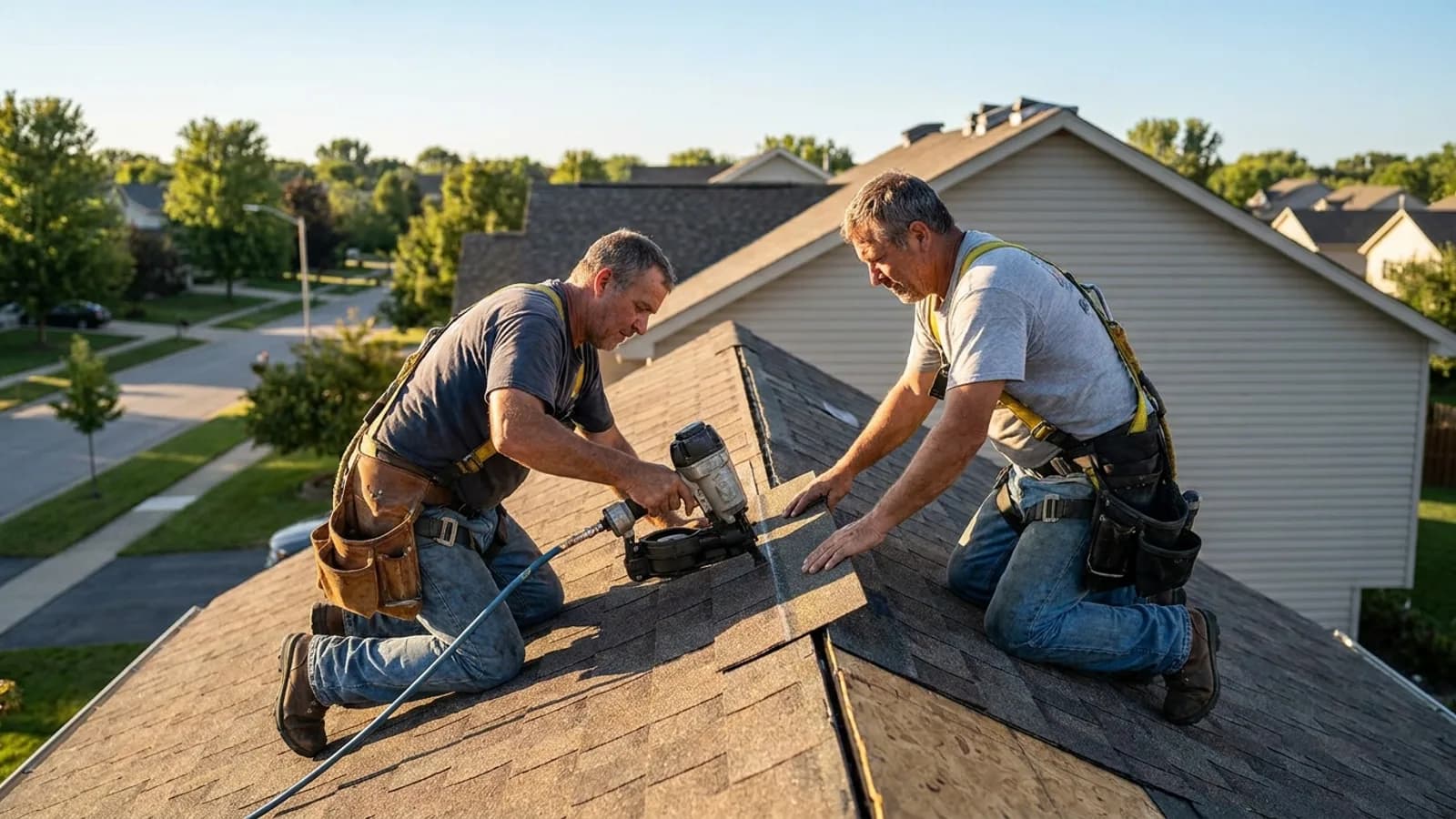 Roof replacement or repair on a residential property