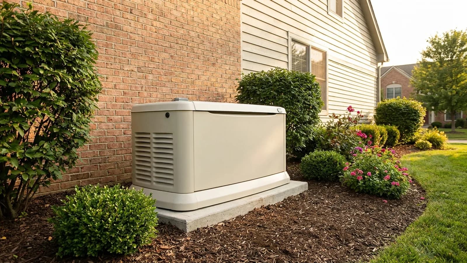 Standby generator installation on a residential property