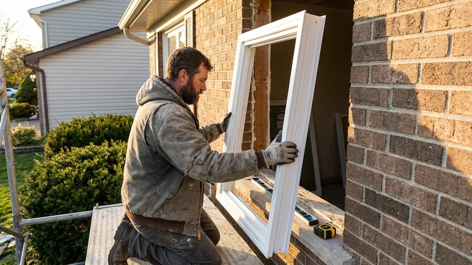 Window or exterior door replacement on a residential property