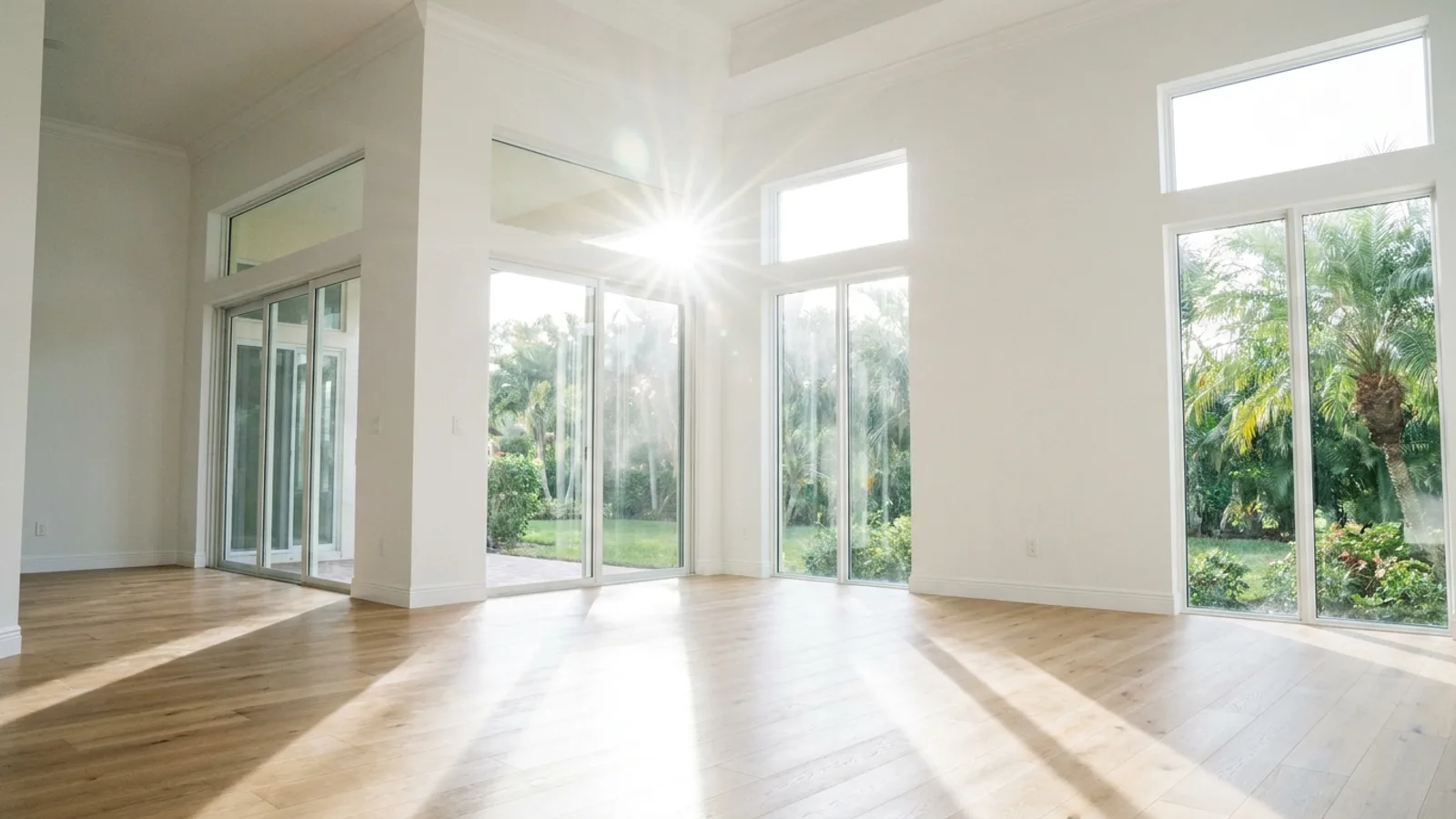 A finished, move-in-ready Florida home interior with clean floors and natural light